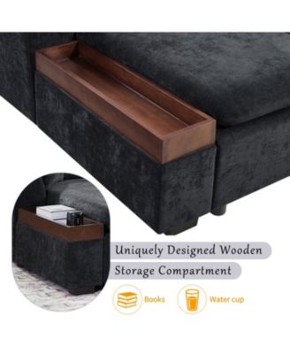 93.7" L-Shaped Sectional Sofa with Storage