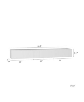 Floating TV Stand Wall Mounted LED 69" Modern Entertainment Center