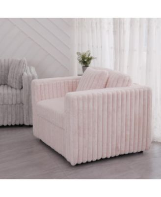 Plush Modular Sofa Single - Light Pink