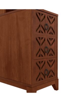 End Table with 3 Drawers & 4 Shelves