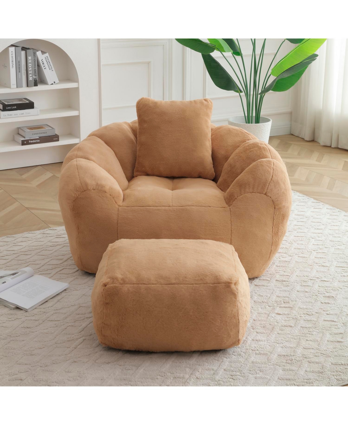 Streamdale Furniture Giant Faux Fur Bean Bag Chair with Filler