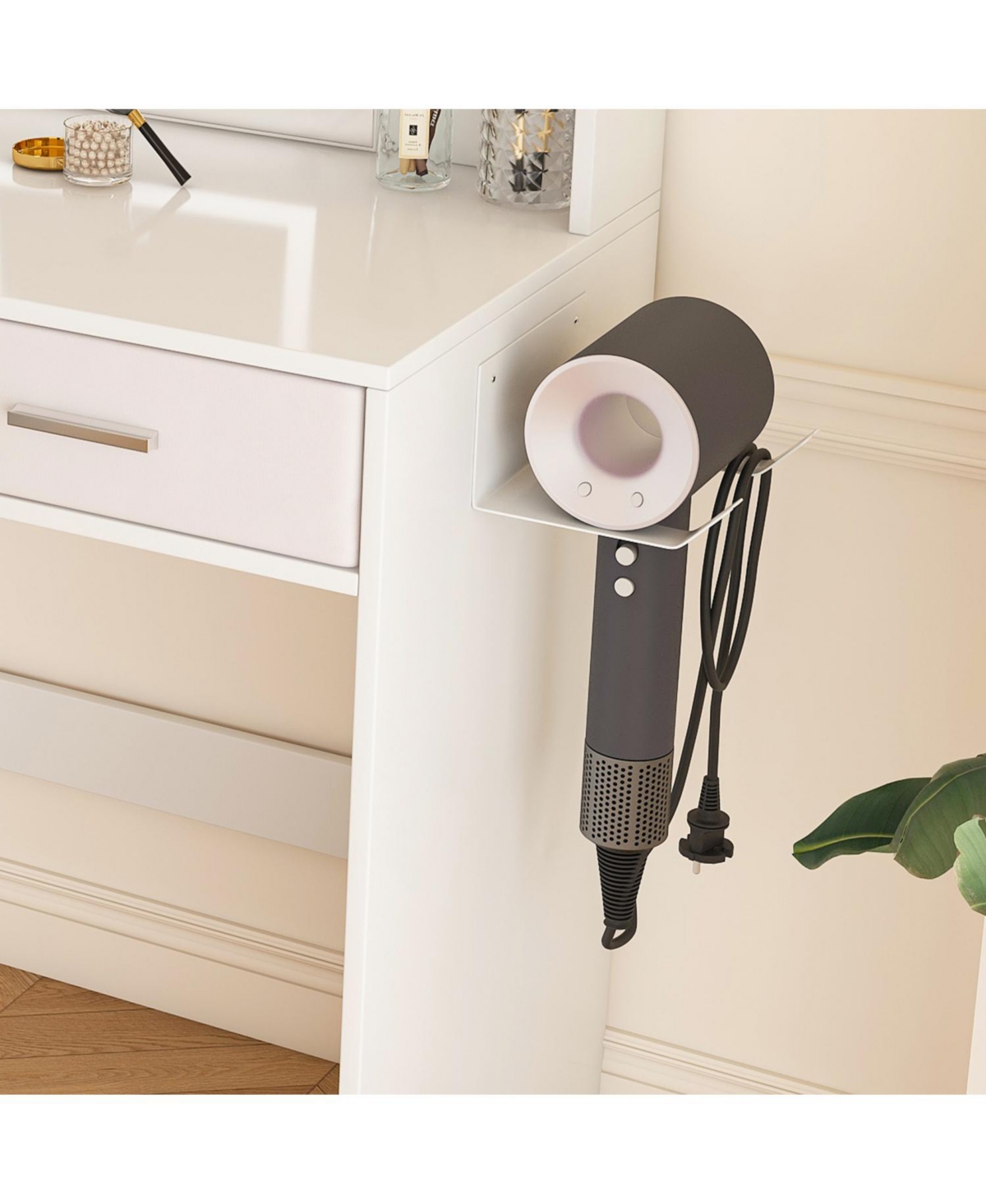 Streamdale Furniture Led Vanity Mirror Dressing Table with Lights & Storage