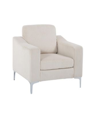 Convertible Corduroy Sectional Sofa - Beige