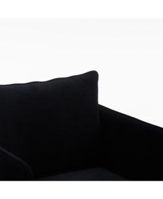 Velvet Accent Chair with Metal Legs