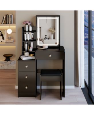 LED Mirror Vanity Table with Stool