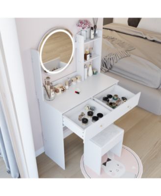 17" LED Vanity Table Set Touch Switch Adjustable Brightness