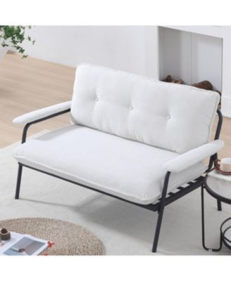 Beige 53-inch Sofa Small Apartment Living