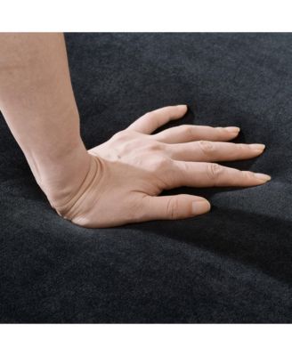 87" Chesterfield Velvet Sofa, Roll Arm, Nailhead Trim, 3 Seater