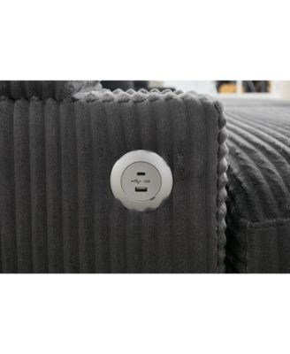  Modular Sectional Sofa Bed Set w/ Storage, USB & Cup Holders