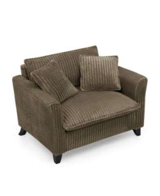 Brown Corduroy Accent Chair