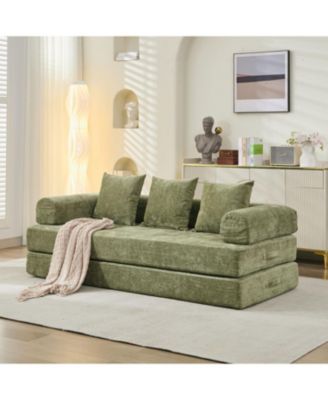 Streamdale Comfy Convertible Folding Mattress Couch - Green