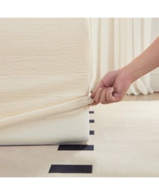 3-Seat Sofa Lounge Chair - White Polyester