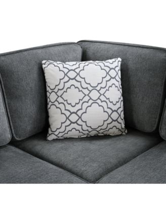 Streamdale Convertible Sectional Sofa Bed w/ Pull-Out Sleepers, Table, USB, Storage - Dark Gray