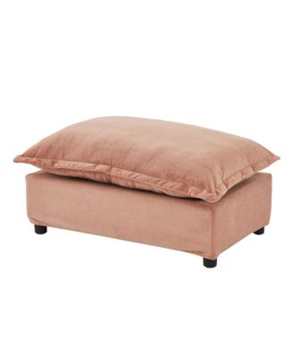 Cozy Pink Armchair Sofa with Ottoman
