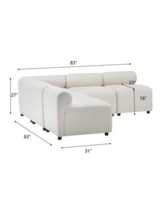Evelyn 83" 5-Piece Modular Sectional Sofa