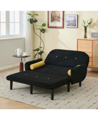 Streamdale   Corduroy Loveseat Sleeper Sofa with Storage & USB