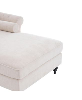 Oversized Chenille Chaise Lounge Sofa Bed