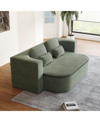 75" Foldable Sofa Bed with Blanket