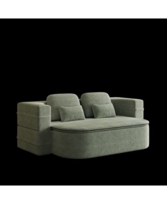 75" Foldable Sofa Bed with Blanket