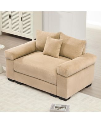 Oversized Cloud Modular Sectional Couch, Soft Corduroy, Camel
