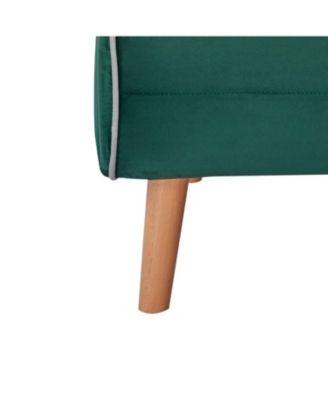 Velvet Sleeper Chair Bed - 3-Position Backrest, Pillow Included