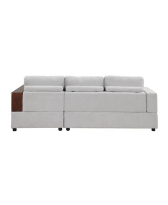 Streamdale 87.4" Sectional Sofa Couch with Reversible Armrests, Gray