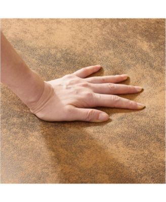 66" Chesterfield Tech Fabric Sofa, Mid Century Modern Couch, Brown