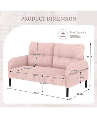 Corduroy Double Sofa - Living Room/Bedroom