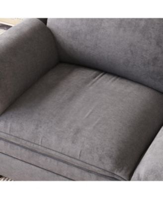 107.8" 3 Seater L-Shaped Sofa Couch with Ottoman & Pockets