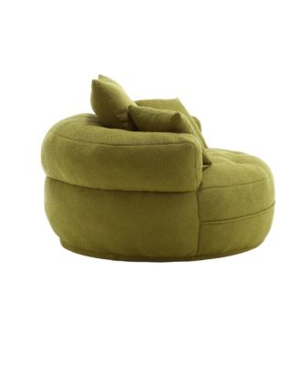 Chenille Sleeper Sofa Chair - Modern Fluffy Lounge Seat