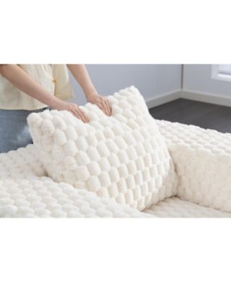 Corduroy compression sofa with Ottoman