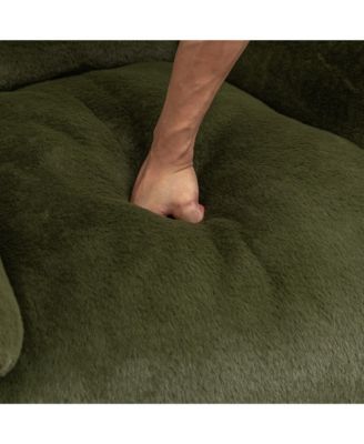 Comfy Green Faux Fur Bean Bag Chair Sofa