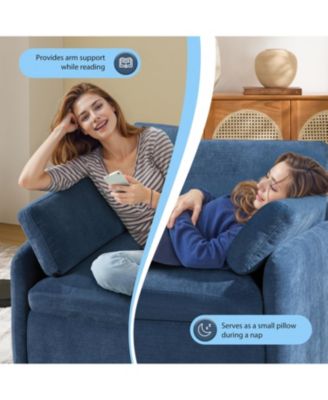  Oversized Chenille Sofa Chair - Wide Deep Seat, Modern Armchair