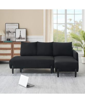Corduroy Sofa w/ Pillows - 79.5" - Apartment, Office, Living Room