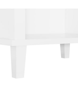 Wooden Nightstand - Gray/Silver Handle