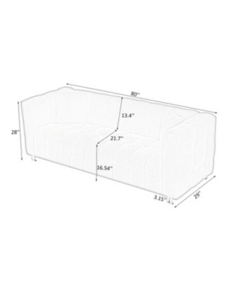 Tech Fabric 3-Seat Sofa- 80" Long, Waterproof, Stain & Cat-Proof