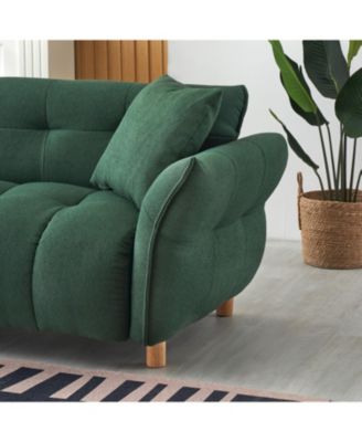 Teddy Sofa (Green) w/ 2 Pillows - Apartment/Office/Living Room