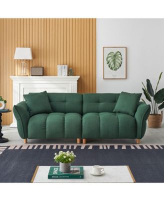 Teddy Sofa (Green) w/ 2 Pillows - Apartment/Office/Living Room