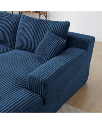 Chaise Lounge Sofa Bed, Oversized Plush Faux Fur Couch