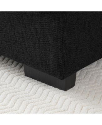 130" U-Shaped Sofa with Console, Cupholders, Sleeper & Chaise (Black)