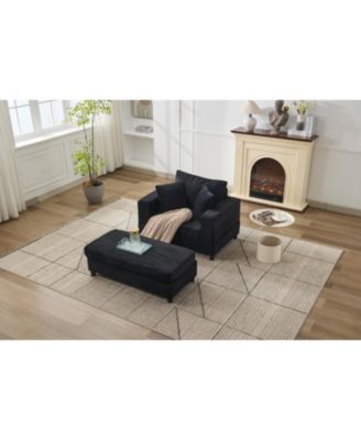 Chaise Lounge Chair with Ottoman & Pillows
