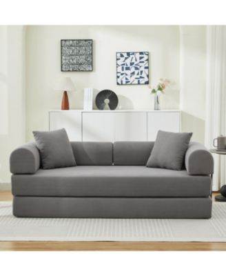 Folding Sofa Bed 78.5" Convertible Couch with Pillows