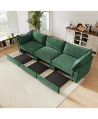 3 Seater Sofa with Storage Drawers