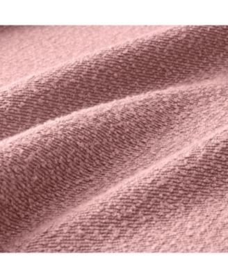  Pink Boucle 4-Seater Sofa with Shell Armrests