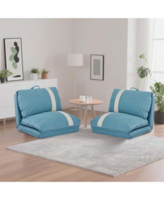 Corduroy Floor Sofa Bed - Adjustable, Foldable, Space-Saving