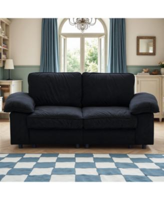 Velvet Storage Loveseat - Modern Sofa for Small Spaces