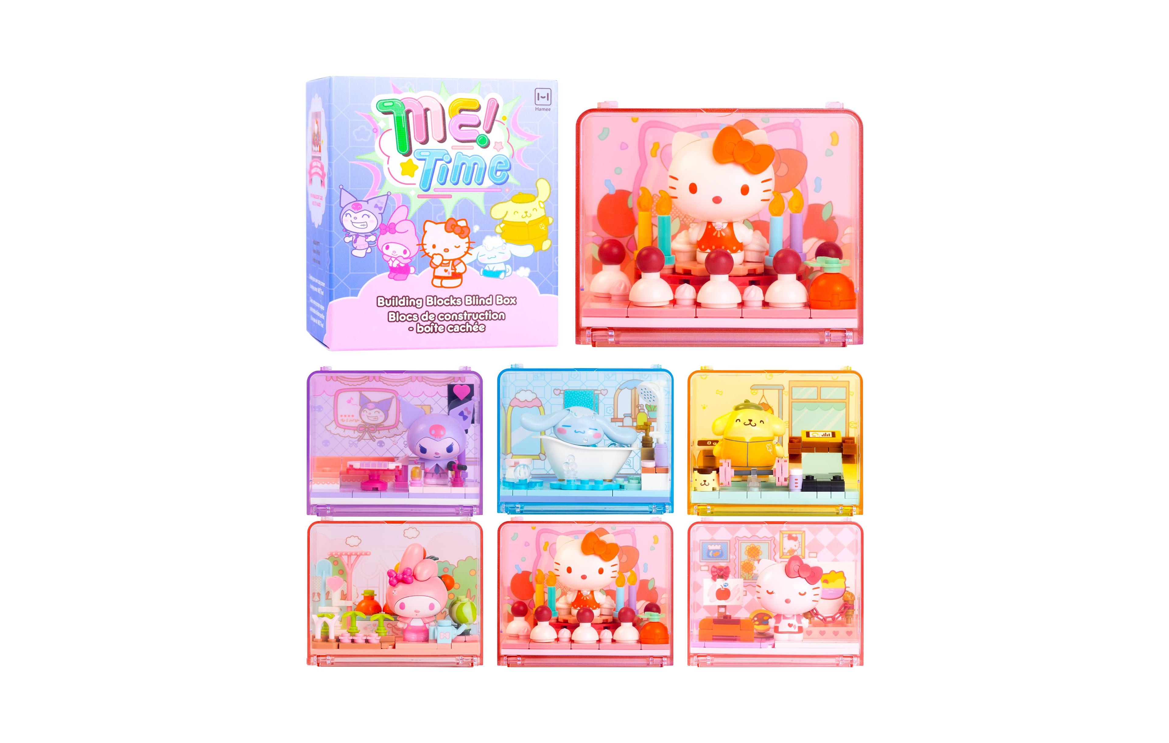 Hamee Sanrio Hello Kitty and Friends 'Me Time' Series Cute Building Blocks Blind Box Mystery Collectible Fan Block