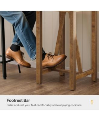 Bar Table, 39.4" Tall Counter Height Pub Table for Cocktail Coffee Bistro, Farmhouse Square High Top Desk