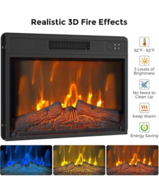 Electric Fireplace TV Stand for TVs up to 67" Freestanding Heater Adjustable Flame Fireplace Insert with Remote Control