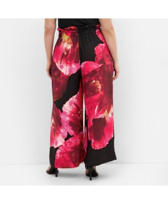 Plus Size Shania Floral Print Wide Leg Pant